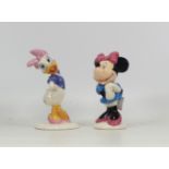 Two Royal Doulton Mickey Mouse Collection figures Daisy Duck and Minnie Mouse (2)