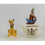 Beswick Goofy Teapot together with Royal Doulton Mickey Mouse Collection Pluto (2)