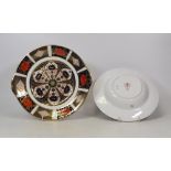Royal Crown Derby, Old Imari 1128 Pattern Bread Plate and Soup Bowl (2)