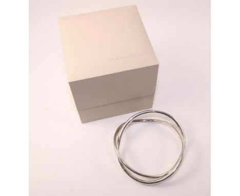 Georg Jensen Marcia silver bangle signed stamped 925 boxed   Condition Report   Click here for further images, condition, auc