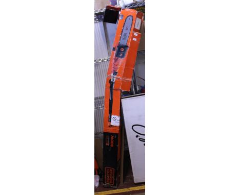 A new boxed Black and Decker electric extendable chainsaw (untested). Shipping unavailable 