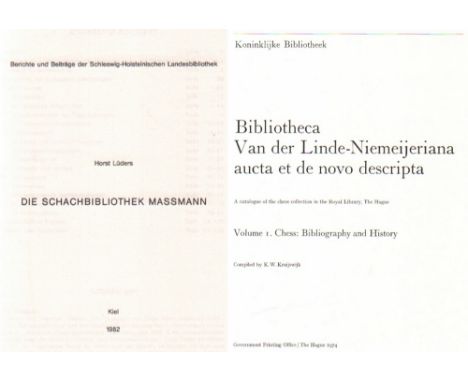Lüders, Horst. Die Schachbibliothek Massmann. Kiel 1982. 8°. Mit 1 Tafel und 2 Diagrammen. XII, 128 Seiten. Orig. geheftet. (