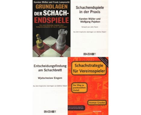 Müller, K. und F. Lamprecht. Grundlagen der Schachendspiele. London, Gambit, ca. 2003. 8°. Mit Diagrammen. 432 Seiten. Orig. 