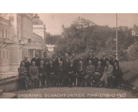 Postkarte. Marienbad 1925. Postalisch nicht gelaufene schwarzweiße Fotopostkarte aus der Zeit um 1925 mit einer Aufnahme von 
