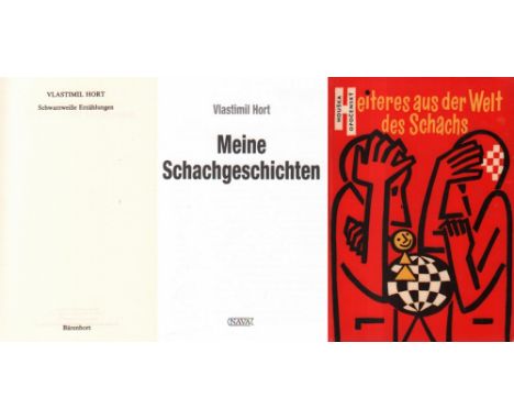 Hort, Vlastimil. Schwarzweiße Erzählungen. Köln, Bärenhort, 1989. 8°. Mit 6 Textzeichnungen. 235 Seiten. Orig. Pappband mit S