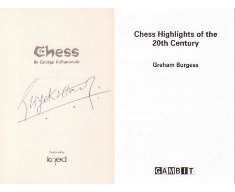 Koltanowski, George. TV Chess. (San Francisco), kqed, ca. 1968. 8°. Mit vielen Textabbildungen und Diagrammen. 96 Seiten. Ori