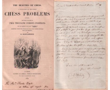 Alexandre, (Aaron) [Rabbi]. The beauties of chess. A collection of the finest chess problems extant; including upwards of two