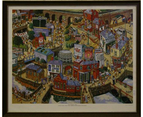 Joe Scarborough (b. 1938). A framed print "The Friendly One".