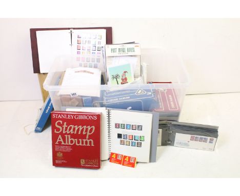 Large collection of British stamps &amp; first days covers contained within albums, to include nine albums containing mint st