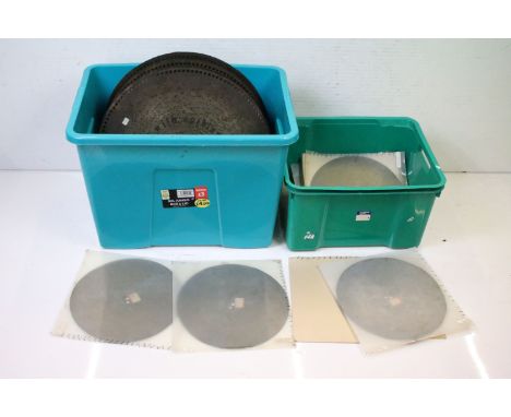 Collection of polyphon / symphonium music box discs to include around forty 50cm diameter discs (stamped 'Marque de Fabrique'
