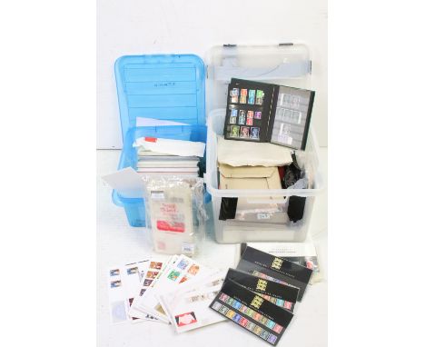 A large collection of mainly British first day covers together with a good selection of presentation packs and stamps to incl