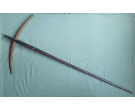 A 19thC African crossbow - Fang tribe, Gabon, 51".