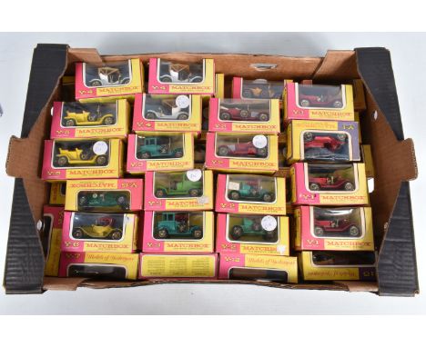 A QUANTITY OF BOXED DIECAST MATCHBOX MODELS OF YESTERYEAR, to include four 1911 Model T Ford model no. Y-1, two 1911 Renault 