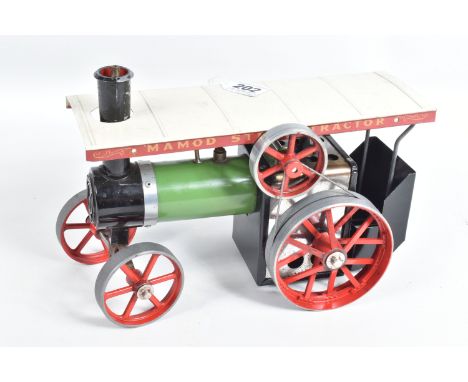 A BOXED MAMOD LIVE STEAM TRACTION ENGINE, No.TE1A, not tested, play worn condition with some paint loss and wear, looks to ha