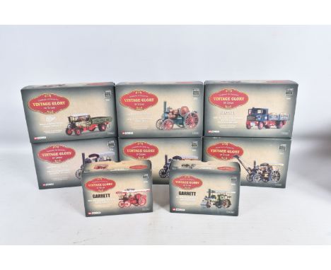 EIGHT BOXED CORGI VINTAGE GLORY OF STEAM LIMITED EDITION 1:50 SCALE MODELS, to include two Garrett  4CD Showmans Tractor 'Lor