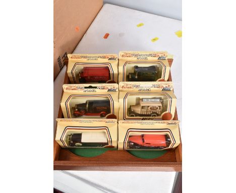 FIVE MIXED WOODEN AND GLASS DISPLAY CASE, some with models included inside, to include a dark wooden framed and glass display