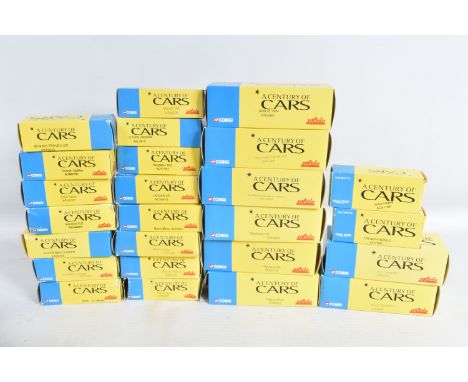 TWENTY FIVE BOXED CORGI SOLIDO A CENTURY OF CARS SPECIAL EDITION HACHETTE DIECAST MODEL VEHICLES, to include a Delahaye 135 A