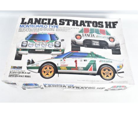 A BOXED 1:12 SCALE DOYUSHA MONTECARLO TYPE LANCIA STRATOS HF UNBUILD KIT, numbered 14, parts mostly look to be sealed in thei