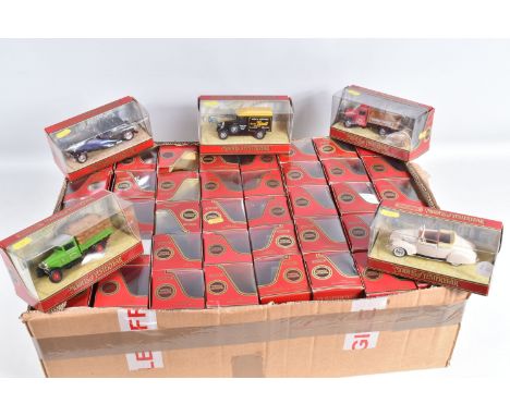 A TRAY OF FORTY FIVE BOXED MATCHBOX MODELS OF YESTERYEAR DIECAST MODEL VEHICLES, to include model numbers Y1-G. Y2-C, Y2, Y-4