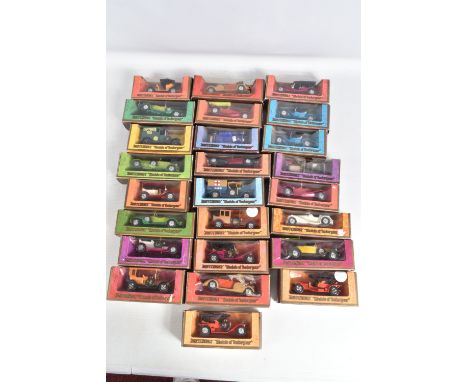 EIGHTEEN BOXED MATCHBOX MODELS OF YESTERYEAR DIECAST MODEL VEHICLES, to include Y-1 1911 Model 'T' Ford in red and cream, Y-4