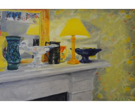 Corner of the Shelf, oil on canvas, signed and dated December 1999 verso, 35x50 cms 