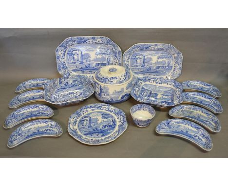 A Collection of Copeland Spode Italian Pattern Dinner Ware 