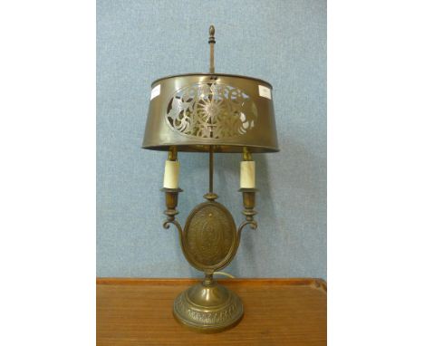 A French Buoillette style metal table lamp 