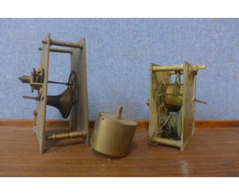 Assorted longcase clock movements 