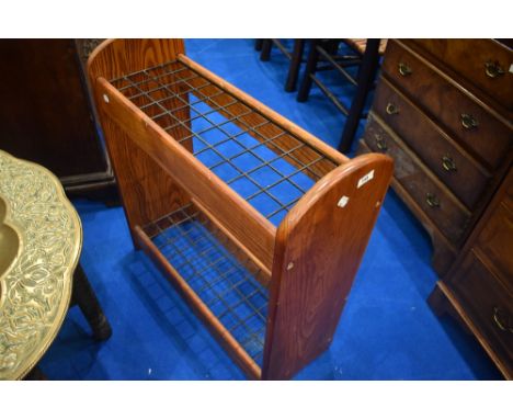 A traditional oak stick stand, width approx. 66cm