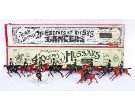 An original boxed British Soldiers 21st Empress of India's Lancers manufactured by W. Britain to include; two bay, one grey a