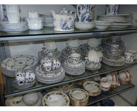 A large quantity of Royal Doulton 'Yorktown' dinner and tea ware to include; large plates, small plates, soup bowls, cups &am