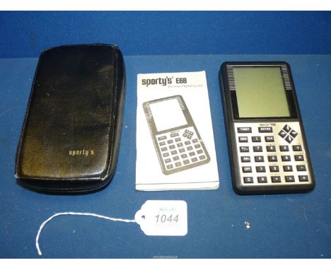 A soft cased Sporty's E6B Electronic Flight Computer, the instruction leaflet states ''The E6B flight Computer is designed to