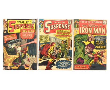 Tales of Suspense featuring Iron Man: a group of 3 early Silver-age issues featuring 1st appearance and origin of the Mandari