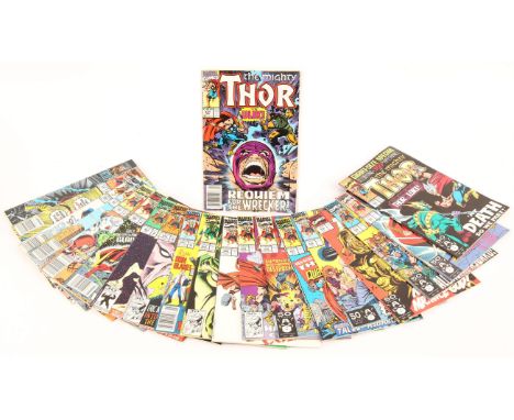 The Mighty Thor: a group of 77 Bronze and Modern-Age issues (Marvel Comics, 1976 onwards).This lot features:The Mighty Thor (