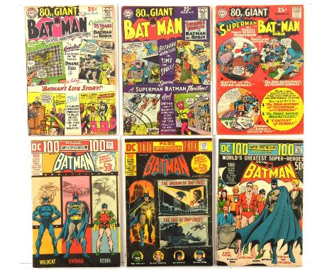 Batman: a group of 6 Silver and Bronze-age issues, some with Bob Kane art (DC Comics 1964 onwards).This lot features:Batman 8