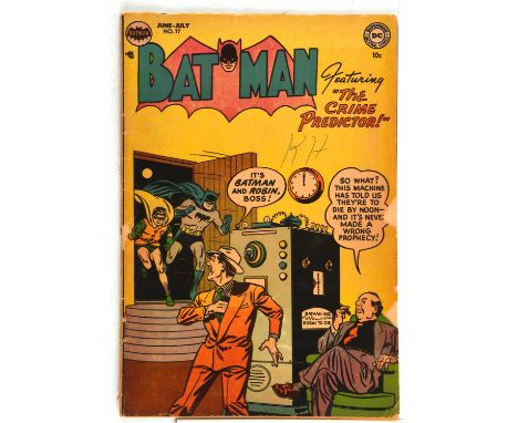 Batman No. 77  Golden-Age issue with classic Win Mortimer cover (DC Comics, 1953).This lot features:Batman (1st series) No. 7