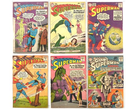 Superman Nos. 129, 134, 139, 142, 144, Annual No. 7  a group of 6 rare Silver-age issues featuring Curt Swan covers (DC Comic