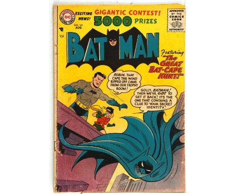 Batman No. 101  Golden-Age issue with Sheldon Moldoff cover (DC Comics, 1956).This lot features:Batman (1st series) No. 1011s