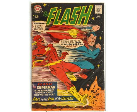 The Flash No. 175 featuring the 2nd race between Superman and the Flash (DC Comics, 1959).Key DC issue featuring a classic co