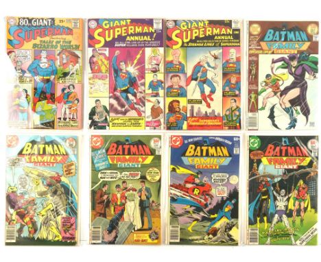 Batman Family and Superman Giant-size issues: a group of 14 Silver and Bronze-age issues, some with Curt Swan covers (DC Comi