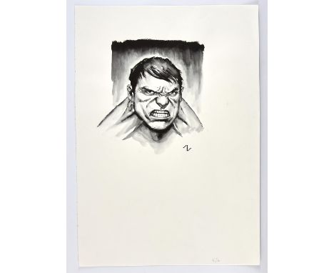 Adi Granov: an original Incredible Hulk artwork (Marvel Comics).A wonderfully rendered original artwork of The Incredible Hul