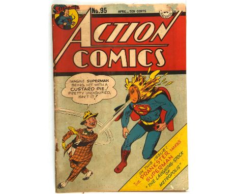 Action Comics featuring Superman No. 95  Golden-Age issue with Wayne Boring Prankster cover (DC Comics, 1946).This lot featur