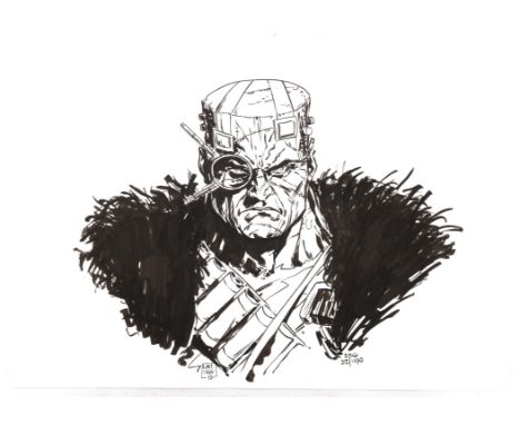 2000AD: Kano - an original artwork by Marc lamming (2010/12).Featuring an detailed and gritty upper torso portrait of Kano fr