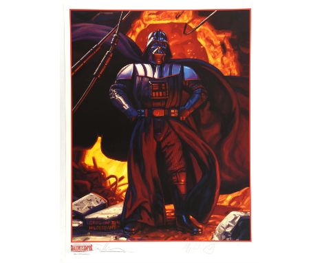 Star Wars Shadows of the Empire  Darth Vader limited edition 5-colour Lithograph print signed and numbered by artists Greg an