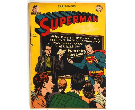 Superman No. 64  Golden-Age issue with Wayne Boring cover (DC Comics, 1950).This lot features:Superman (1st series) No. 641st