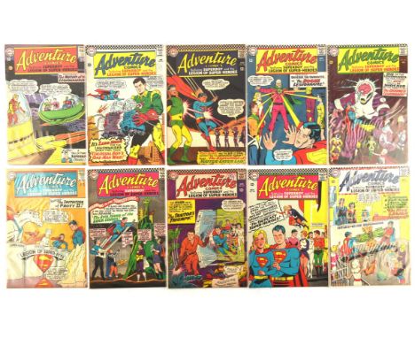 Adventure Comics featuring Superman: a group of 37 issues, many featuring curt Swan covers (DC Comics, 1961 onwards).Featurin