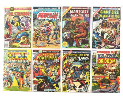 Marvel Silver and Bronze-age Annuals: a group of 8 issues (Marvel Comics, 1970 onwards).This lot features:Dr. Strange Annual 
