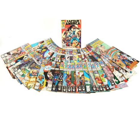 Captain America: a large group of 139 comics (Marvel Comics, 1987-1996).A comprehensive selection of Bronze and Modern age Ca
