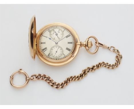 Seltene A. Lange &amp; Söhne Karussell Savonette18 kt Rotgold. Schwere Herrentaschenuhr mit Reliefmonogramm "CE". Sprungdecke