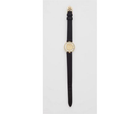 Chopard Happy Diamonds18 kt Gelbgold. Runde Damenarmbanduhr mit Saphirglas. Goldenes Metallzifferblatt in Glas eingelassen. U